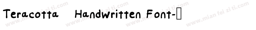 Teracotta   Handwritten Font字体转换